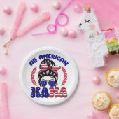 Alle Amerikaanse mama Papieren Bordje (Feest)