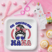 Alle Amerikaanse mama Papieren Bordje (Feest)