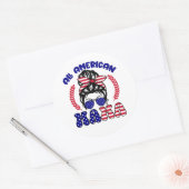 Alle Amerikaanse mama Ronde Sticker (Envelop)