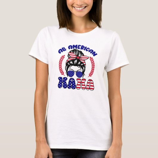 Alle Amerikaanse mama T-shirt (Voorkant)