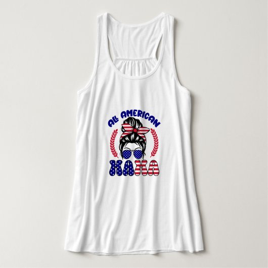 Alle Amerikaanse mama Tanktop (Design voorkant)