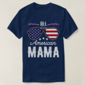 Alle Amerikaanse mama van 4 juli Zonnebrillen T-shirt (Design voorkant)
