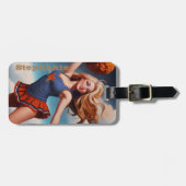 Alle Amerikaanse Meisje Cheer Rugzak Bagagelabel (Voorkant horizontaal)