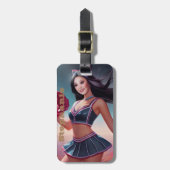 Alle Amerikaanse Meisje Cheer Rugzak Bagagelabel (Voorkant verticaal)