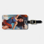 Alle Amerikaanse Meisje Cheer Rugzak Bagagelabel (Voorkant horizontaal)