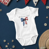 Alle Amerikaanse meisje Coquette Bow Romper
