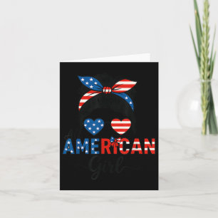 Alle Amerikaanse Meisje USA Vlag 4 Juli Vrouwen Ki Kaart