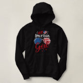 Alle Amerikaanse meisjes 4 juli meisjes Patriottis Hoodie (Design voorkant)