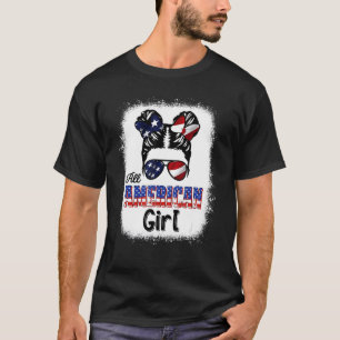Alle Amerikaanse meisjes 4 juli patriottische jong T-shirt