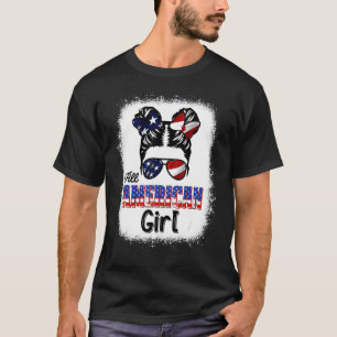 Alle Amerikaanse meisjes 4 juli patriottische jong T-shirt