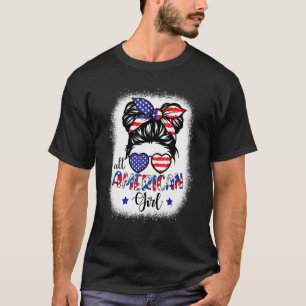Alle Amerikaanse meisjes op 4 juli bleken dochter T-shirt