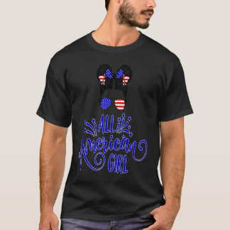 Alle Amerikaanse meisjes op 4 juli Patriottisch en T-shirt