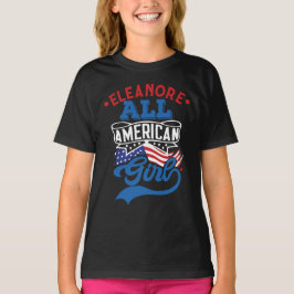 Alle amerikaanse meisjes op 4 juli patriottische n t-shirt