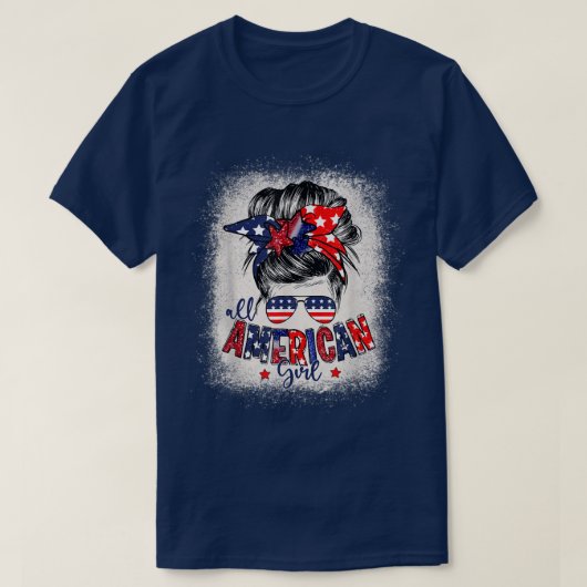 Alle Amerikaanse meisjes op 4 juli T-shirt (Design voorkant)