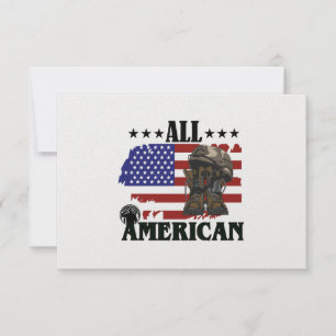 Alle Amerikaanse militaire boeken, 4 juli Bedankkaart