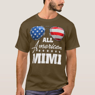 Alle Amerikaanse Mimi Grandma USA Vlag Zonnebril 4 T-shirt