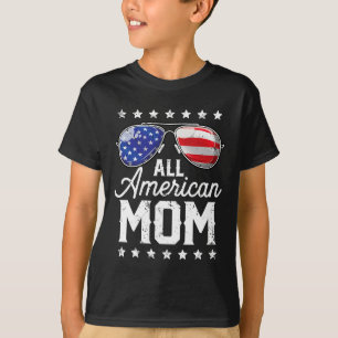 Alle Amerikaanse moeder 4 juli Moederdag Zonnebril T-shirt