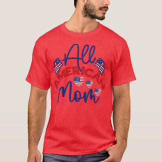 Alle Amerikaanse MOM US vlag zonnebril voor matchi T-shirt