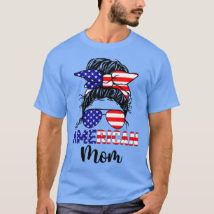 Alle Amerikaanse MOM US vlag zonnebril voor matchi T-shirt