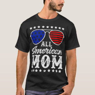 Alle Amerikaanse MOM US vlag zonnebril voor matchi T-shirt
