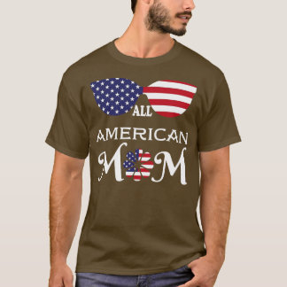 Alle Amerikaanse MOM US vlag zonnebril voor matchi T-shirt