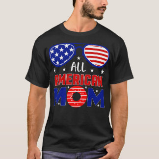 Alle Amerikaanse MOM US vlag zonnebril voor matchi T-shirt