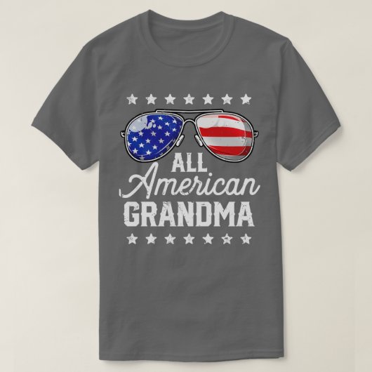 Alle Amerikaanse oma van 4 juli T Moederdag Wom T-shirt (Design voorkant)