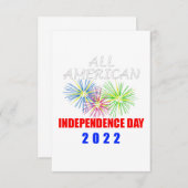 Alle Amerikaanse Onafhankelijkheidsdag 2022 Informatiekaartje (Voorkant / Achterkant)