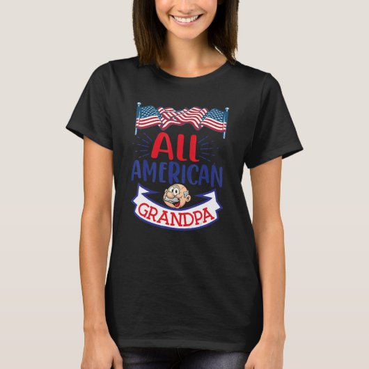 Alle Amerikaanse opa heet nationale senioren burge T-shirt (Voorkant)