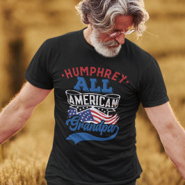 Alle amerikaanse opa op 4 juli vaderlandslievende t-shirt