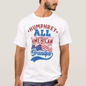 Alle amerikaanse opa op 4 juli vaderlandslievende t-shirt (Voorkant)
