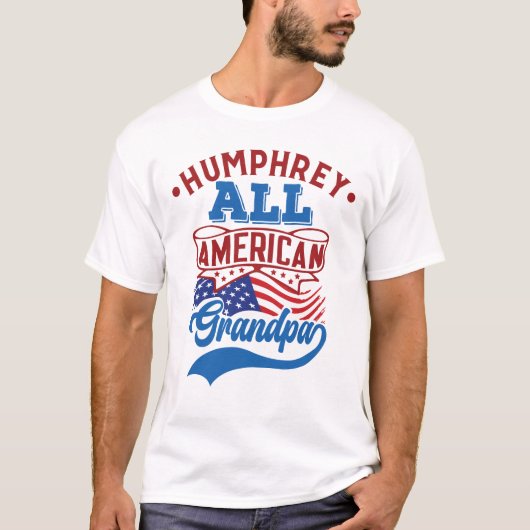 Alle amerikaanse opa op 4 juli vaderlandslievende  t-shirt (Voorkant)