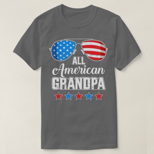 Alle Amerikaanse opa US voor matching 4th of July T-shirt (Design voorkant)