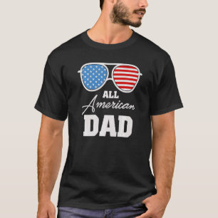 Alle Amerikaanse Pap Zonnebril Juli 4 T-shirt
