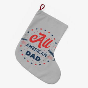 Alle Amerikaanse papa Badge Grote Kerstsok