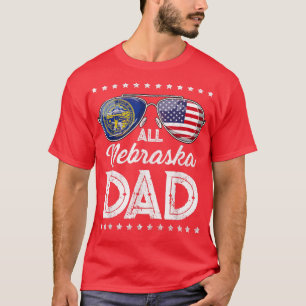 Alle Amerikaanse papa Vaderdag Nebraska 4 juli T-shirt