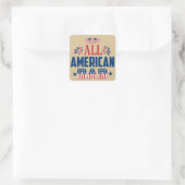 Alle Amerikaanse papa Vierkante Sticker (Tas)