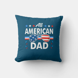 Alle Amerikaanse papa's op 4 juli Familie Matching Kussen