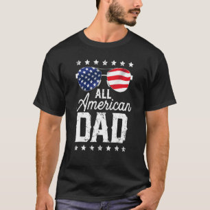 Alle Amerikaanse papa's op 4 juli vaderdag Mannen T-shirt