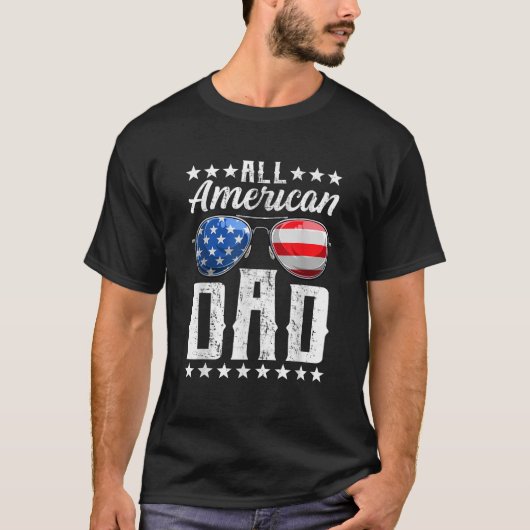 Alle Amerikaanse papa's op 4 juli vaderdag Mannen T-shirt (Voorkant)
