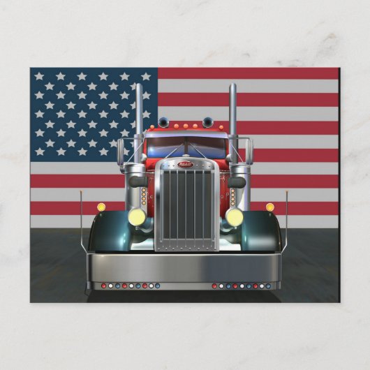 Alle Amerikaanse Peterbilt Briefkaart (Voorkant)