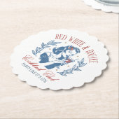 Alle Amerikaanse Red White en Boujee Kartonnen Onderzetters (Gekanteld)