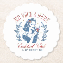 Alle Amerikaanse Red White en Boujee Kartonnen Onderzetters
