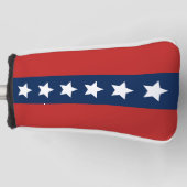 Alle Amerikaanse rood wit en blauw met sterren Golfheadcover (Voorkant)