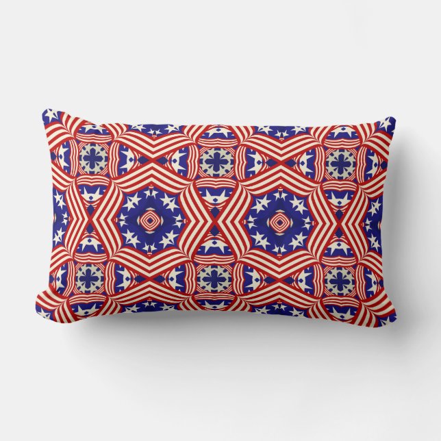 Alle Amerikaanse Star-draaiende Accent Pillow Kussen (Voorkant)