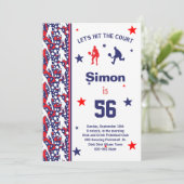 ⭐ 💪 Alle Amerikaanse sterren Pickleball B'day + R Kaart (Staand voorkant)