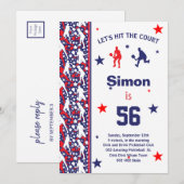 ⭐ 💪 Alle Amerikaanse sterren Pickleball B'day + R Kaart (Voorkant / Achterkant)