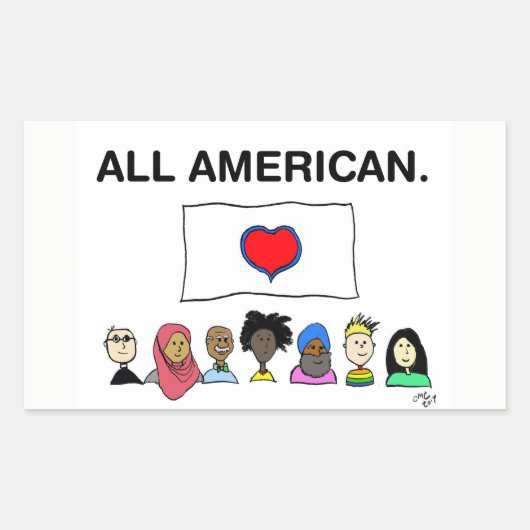 Alle Amerikaanse Sticker (Voorkant)