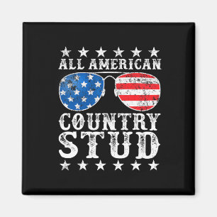 Alle Amerikaanse Stud Boy Country 4 juli Vlag van Magneet