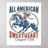 Alle Amerikaanse Sweetheart Cowgirl Poster (Voorkant)